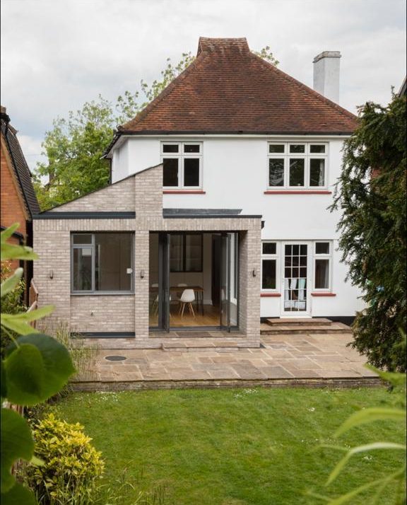 Full rear elevation with extension, Surbiton